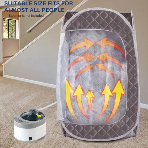 Vista 4 de Smartmak Tienda de Sauna de Vapor Portátil, Sala de Spa Plegable de Cuerpo Completo para Una Persona para Terapia de Desintoxicación Sin Vaporizador