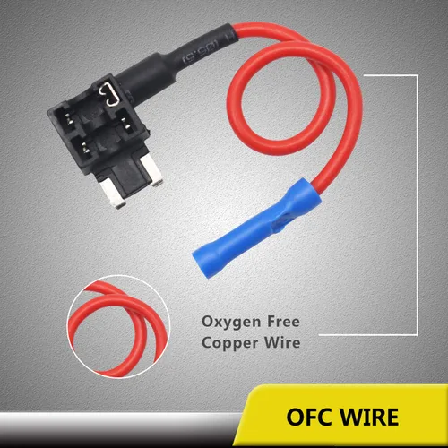 Vista 3 de Recoil FT3-10 Paquete de 10 adaptadores de grifo de fusible de 12 V para automóvil Add-a-Circuit Adaptador ACN Blade de perfil bajo Mini fusible