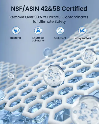 Vista 7 de KOVIET Sistema de ósmosis inversa U1 Pro, filtro de agua de ósmosis inversa sin tanque de 800GPD, sistema de filtración de agua RO de 10 etapas