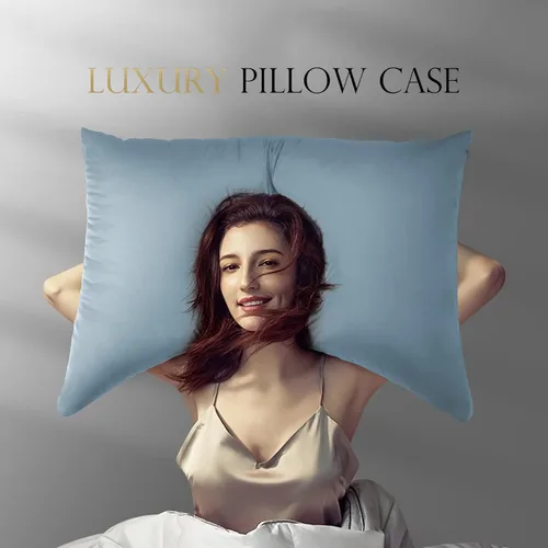 Vista 6 de Fundas de almohada curvadas de media luna refrescante para dormir lateral, rayón derivado de la funda de almohada de bambú, tamaño Queen, 1 pieza