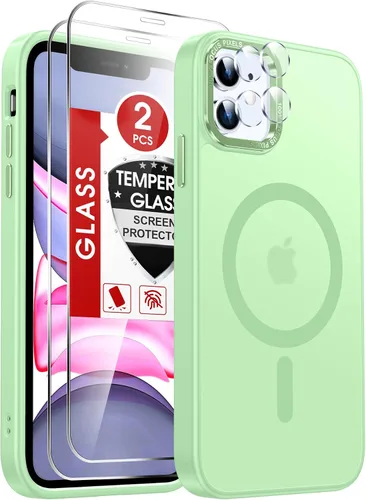 Vista 54 de LeYi Funda para iPhone XR: con protector de pantalla X2 + 2 funda para cámara [compatible con MagSafe] Funda protectora magnética i iphoneXR