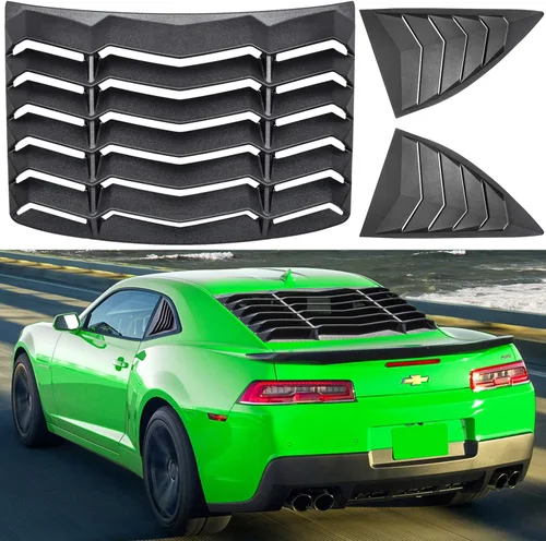 Vista 9 de Cubierta para luneta trasera para parabrisas Chevrolet Chevy Camaro 2010 2011 2012 2013 2014 2015, protector solar estilo GT Lambo, ajuste