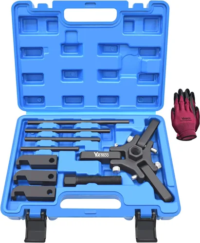 Vista 7 de Kit de extractor de polea de amortiguador de equilibrador armónico Compatible with Ford GM Chrysler Cadillac Chevy, Adjustable Upgraded 3-Jaw