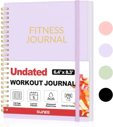 Vista 11 de Diario de Fitness y Planificador de Entrenamiento para Mujeres y Hombres, A4 (21.6 cm x 27.9 cm) Diario de Entrenamiento y Libro de Planificación