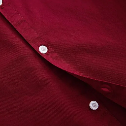 Vista 5 de Spring&Gege Camisas de vestir de manga corta para niños Uniforme formal tejido sólido