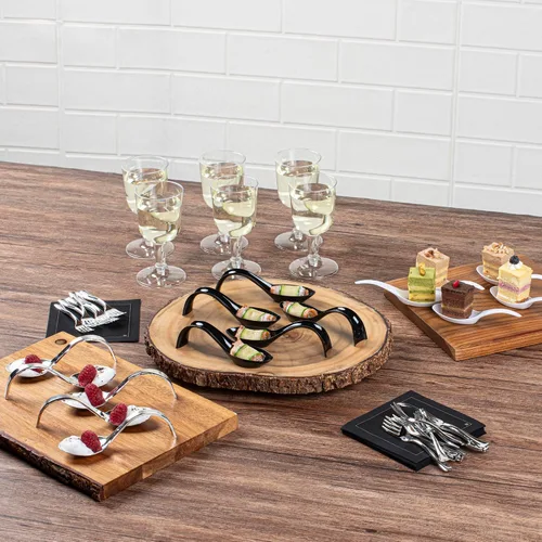 Vista 7 de Restaurantware -Cucharas de lágrima de 5 pulgadas, 100 cucharas de estilete - Cuenca desechable, con sangría, cucharas de degustación de plástico