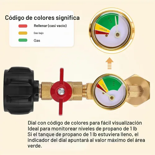 Vista 9 de WADEO Adaptador de Recarga de Propano para Tanque de 1lb con Soporte de Recarga de Cilindro de Propano, Adaptador de Propano QCC1 Convertidor
