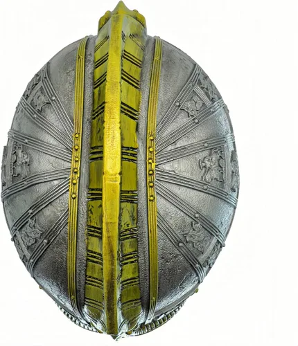 Vista 7 de Casco anglosajón de estilo vikingo para disfraz de látex inspirado en Sutton Hoo, cosplay medieval, ajustable para LARP
