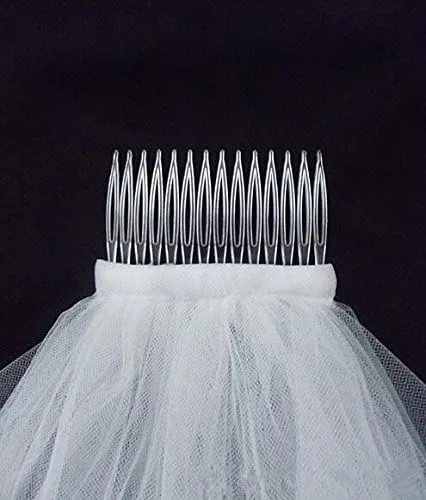 Vista 3 de Velos de novia de marfil blanco con peine accesorios de boda