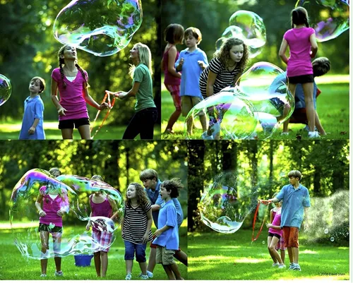 Vista 5 de BUBBLETHING Original Big Bubbles Wand & Mix para solución de burbujas de 2.7 galones