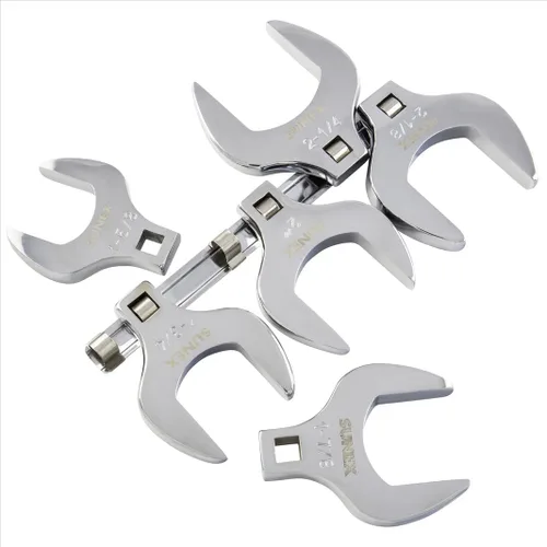 Vista 8 de SUNEX TOOLS 9720A Juego de llaves de pata recta Jumbo SAE de 1/2 pulg, 1 pulg - 1-3/8 pulg, totalmente pulidas, 7 piezas