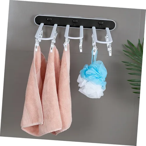 Vista 5 de 1pc ropa interior estante de almacenamiento A296 poste gancho Pp toalla