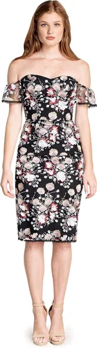 Vista 2 de Dress the Population Vestido midi ajustado Tara para mujer