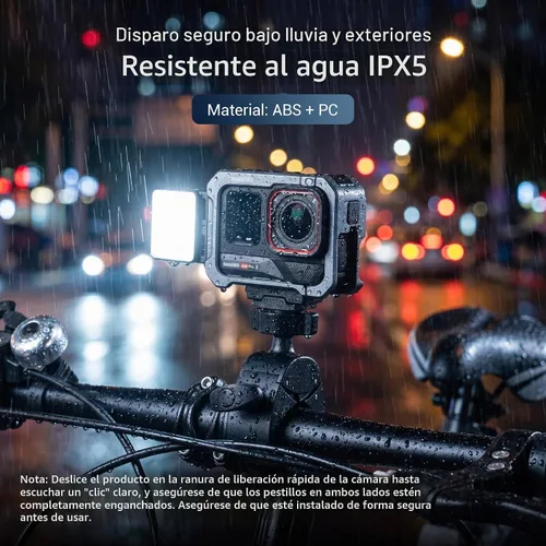 Vista 7 de JJC Luz LED magnética para Insta360 Ace Pro 2,IPX5 Impermeable,Modo SOS