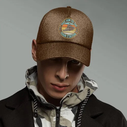 Vista 6 de devor Cap Take Him to The Train Station Dad Hats, Funny Dad Hat for Women