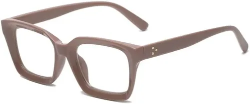 Vista 9 de yuandong Mobro - Lentes retro con bloqueo de luz azul para hombres y mujeres, montura cuadrada gruesa, lentes transparentes sin receta