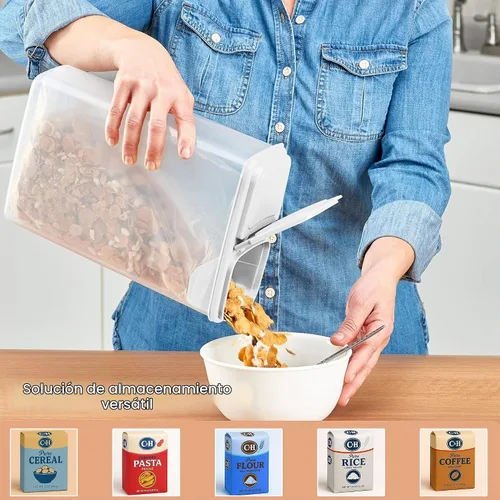Vista 2 de Buddeez Contenedor de cereales multiusos – Contenedor de almacenamiento de cereales de 4 cuartos de galón, recipiente grande para cereales