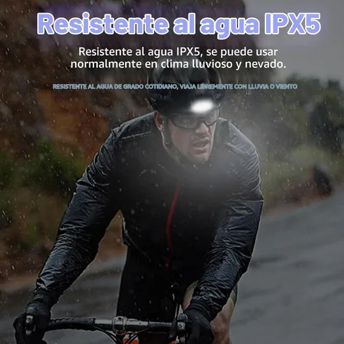 Vista 7 de Linterna frontal, recargable USB-C, ajustable a 90 grados, linterna con sensor de movimiento, impermeable, ligera, 1.48 oz, faros brillantes