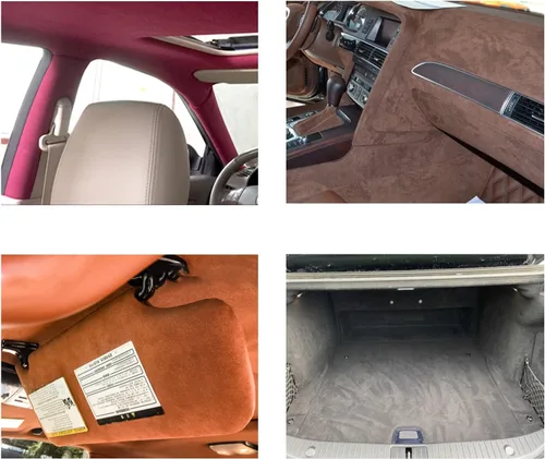 Vista 8 de Tejido de malla para techo de automóvil, 60 pulgadas de ancho por 120 pulgadas, con respaldo de espuma, material de forro de punto plano, tela