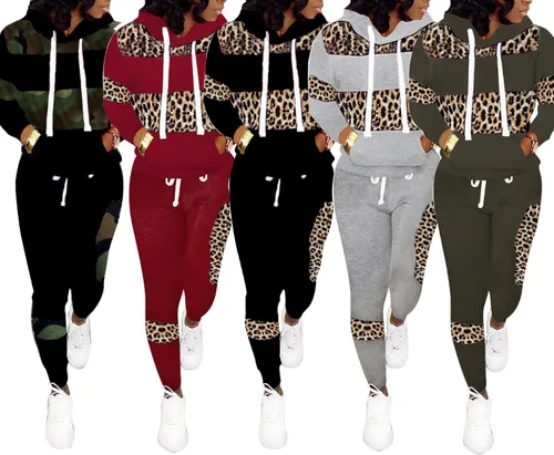 Vista 6 de Conjunto de mujer para trotar - Conjunto deportivo de 2 piezas sudadera con capucha + pantalones largos.