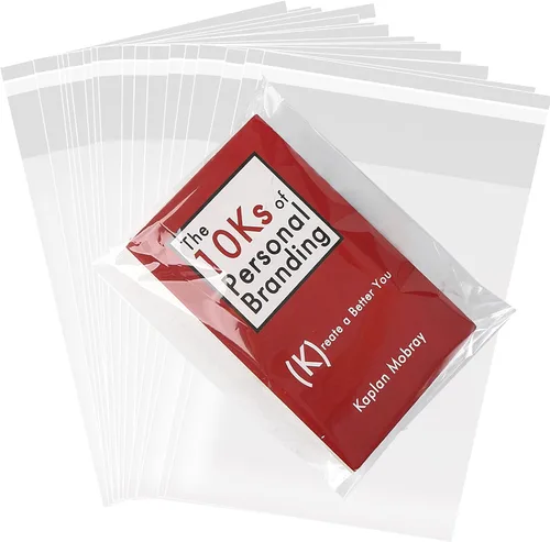 Vista 10 de 50 piezas de bolsas de celofán transparentes de 10" x 13" con cierre autoadhesivo, bolsas de polietileno resellables de 2,8 mils, bolsas OPP