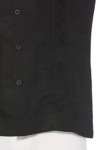 Vista 6 de Cubavera Camisa Guayabera bordada de manga corta para hombre