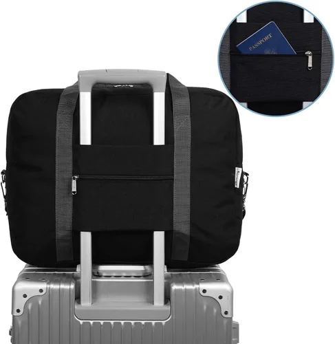 Vista 5 de For Spirit Airlines - Bolsa de viaje plegable de 18 x 14 x 8 pulgadas, bolsa de viaje para mujeres y hombres, 30L (negro