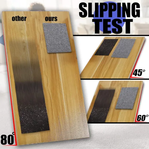 Vista 4 de Almohadillas Antideslizantes para Alfombras - 2x3, 1/4" de Grosor, Fieltro + Goma de Doble Capa para Tapete de Área, Proporciona Protección