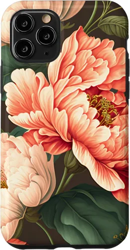 Vista 29 de Vintage Peony Inspired Flower Plant Lover Funny Gardening Case for iPhone 17