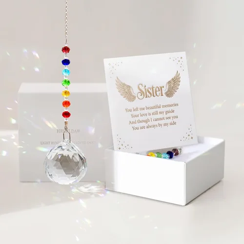 Vista 16 de Regalos conmemorativos para la pérdida de papá, atrapasoles de cristal en la memoria, regalos de condolencia por pérdida de papá y padre, regalos