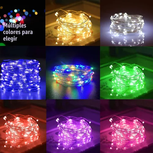 Vista 2 de AIKEI Paquete de 12 luces LED de hadas que funcionan con pilas, guirnaldas de luces impermeables de 7 pies, 20 luces LED de luciérnagas estrelladas