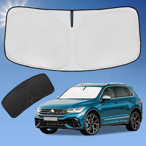 Vista 64 de Parasol de 4 capas para parabrisas, ajuste personalizado, tela 240T