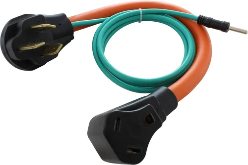 Vista 25 de AC WORKS Generador a adaptador RV de 30 amperios (L5-20 20A 3 clavijas de bloqueo compacto) Amarillo