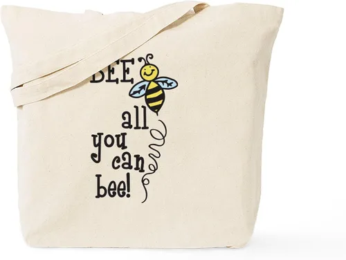 Vista 16 de CafePress The Beekeeper Tote Bag - Bolsa reutilizable de lona beige natural