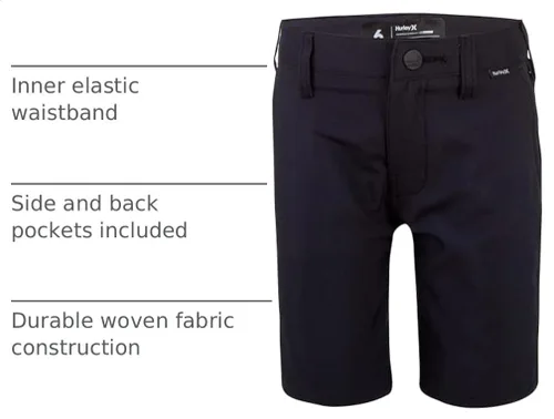 Vista 5 de Hurley - Shorts de playa para niño H20-dri Walk Negro