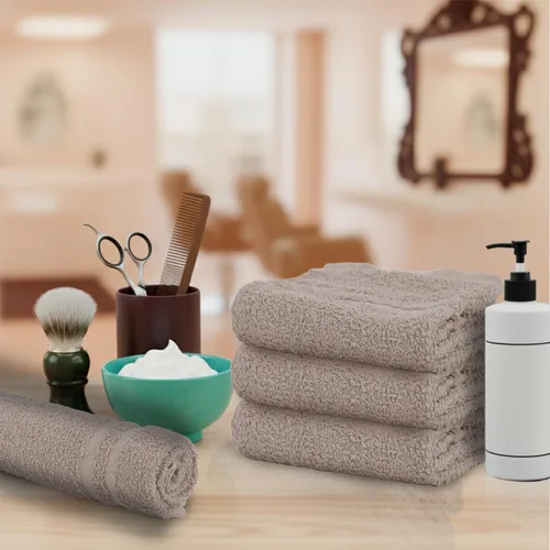 Vista 5 de Paquete de 24 Toallas de Mano Arena 100% Algodón Toalla de Spa – 16x26 pulgadas Toallas Faciales Altamente Absorbentes Gimnasio, Toalla para Cabello