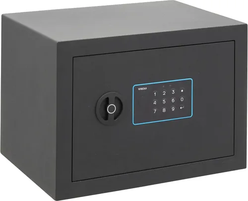 Vista 5 de ARREGUI Blue 650100 Caja fuerte de acero con cerradura electrónica, 6.7 x 9.1 x 6.7 in, 5 L, caja fuerte para el hogar y el hogar, teclado