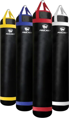 Vista 8 de Saco de boxeo pesado para adultos, boxeo, artes marciales, Muay Thai, equipo de entrenamiento de fuerza, relleno, 6 pies, 150 libras, correa