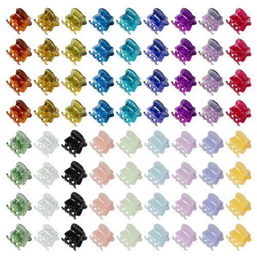 Vista 7 de 50 piezas de mini pinzas para el cabello, pinzas de agarre fuerte multifunción para flequillo. (Negro)