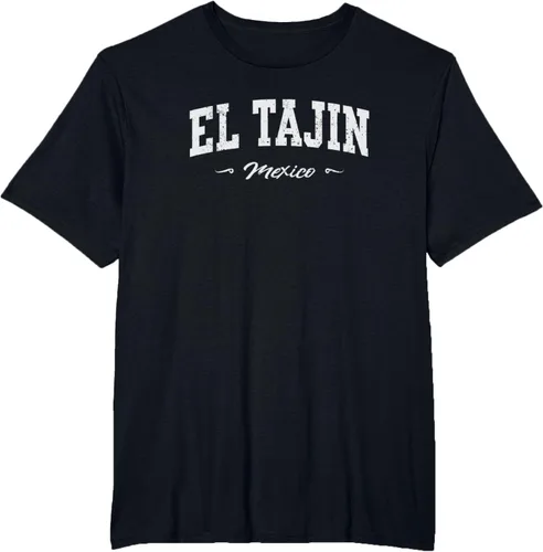 Vista 44 de Camiseta de recuerdo deportivo El Tajin Mexico, Negro
