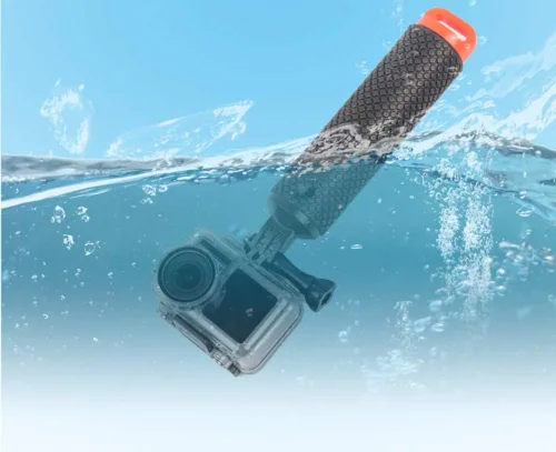 Vista 3 de Soporte de mango flotante impermeable compatible con GoPro Hero 11 10 9 8 7 6 5 Max Session 4 3+ Fusion DJI Osmo Action Cameras, naranja