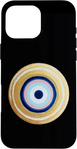 Vista 19 de Carcasa para iPhone 17 con protección contra maldiciones amarillas y negras, color rosa