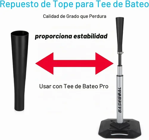 Vista 3 de BaseGoal Copa de goma básica de repuesto para camiseta de bateo
