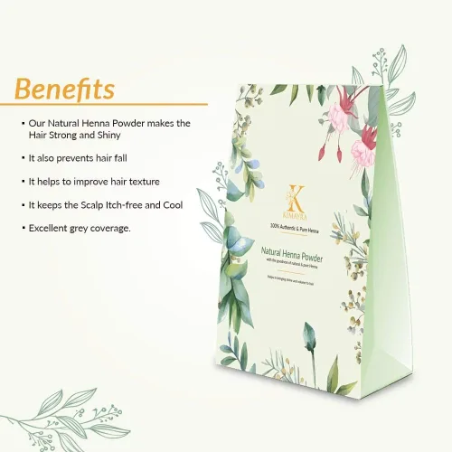 Vista 2 de Polvo de henna natural orgánico para el cuidado del cabello Color de cabello Tinte para el cabello y control de caídas del cabello (200 gm)