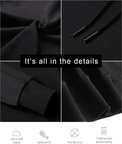 Vista 4 de Sudadera con capucha para hombre con diseño gráfico que cambia