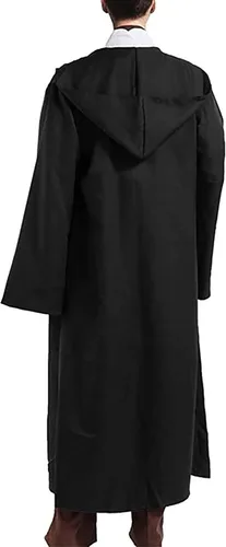 Vista 2 de Bata de Halloween para hombre, capa con capucha, disfraces de Halloween para adultos