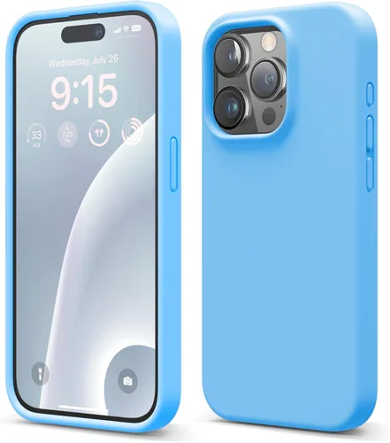 Vista 36 de elago Compatible con Funda para iPhone 15 Pro, funda de silicona líquida, funda protectora de cuerpo completo, a prueba de golpes, funda delgada
