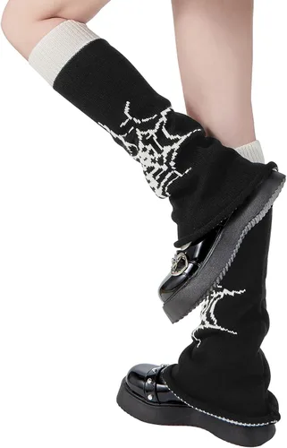 Vista 2 de Century Star Calentadores de piernas para mujeres y niñas, accesorios Kawaii Y2K Cutecore Gyaru Goth Lolita