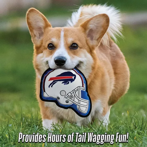 Vista 5 de Juguete para perros The 1st Ever Tough but Smooth NFL Buffalo Bills Football Helmet Tough Pet Toy. Un juguete para perros de calidad premium