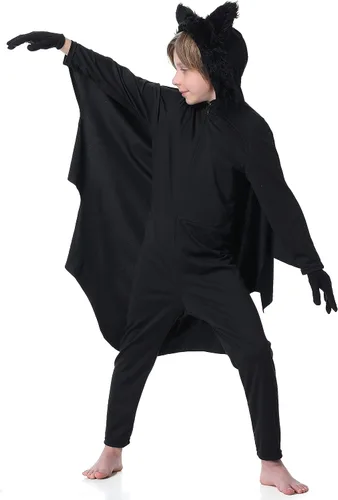Vista 4 de Seawhisper Disfraces de murciélago de Halloween para niños, talla 4-14